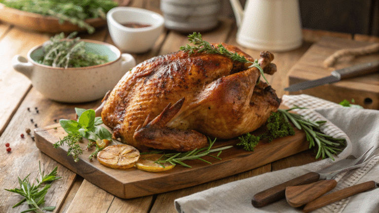 Cajun Turkey fresh from oven with crispy skin