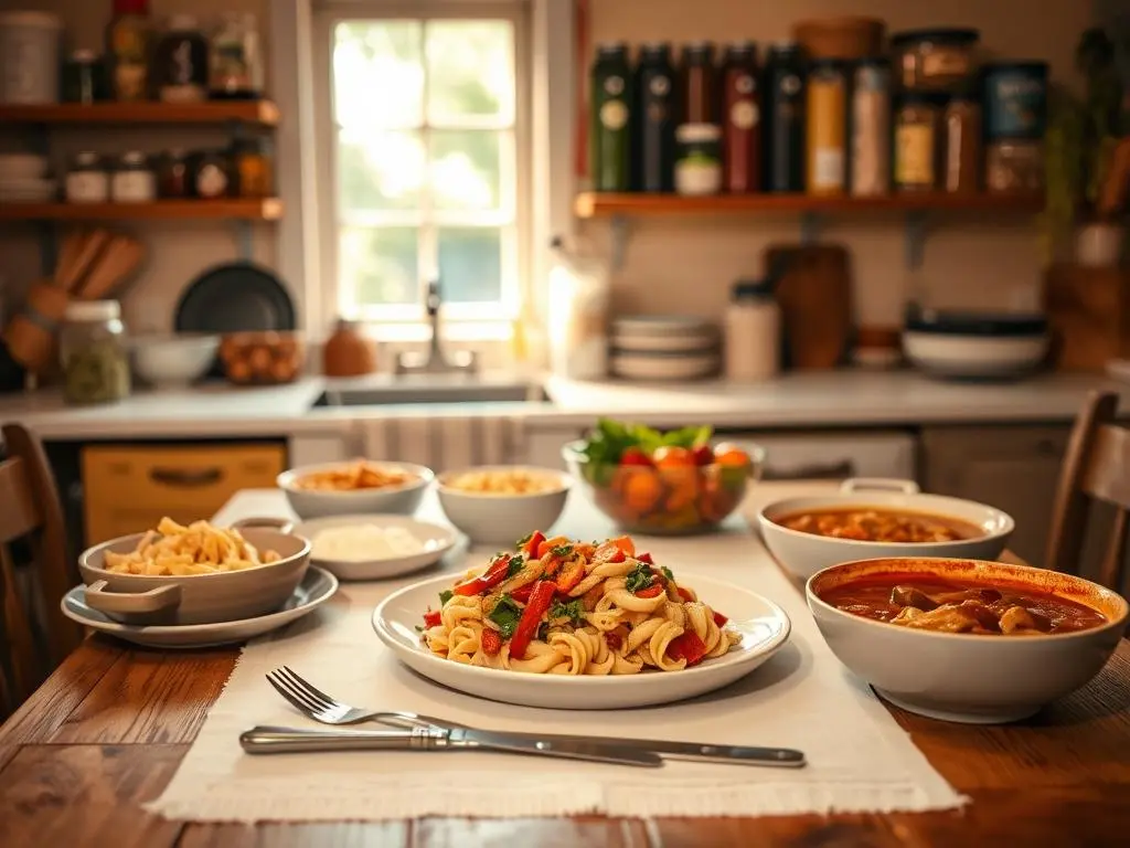 Kid-friendly cheesy baked pasta with hidden vegetables, served in a white dish.