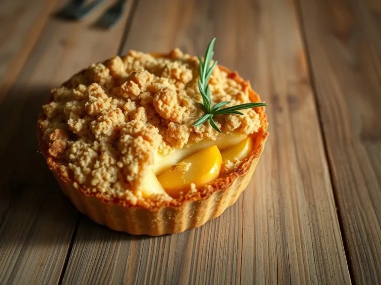 Warm and healthy apple crumble with a golden oat topping, served in a white baking dish.