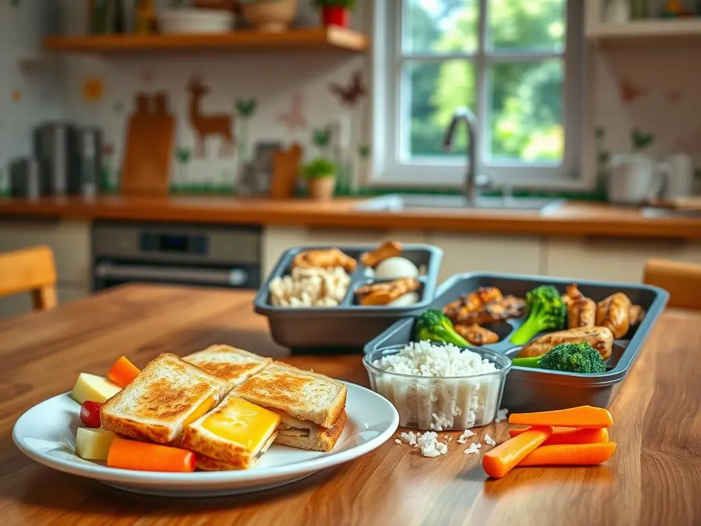 Delicious cold lunch idea with yogurt parfait, granola, and a side of sliced apples.