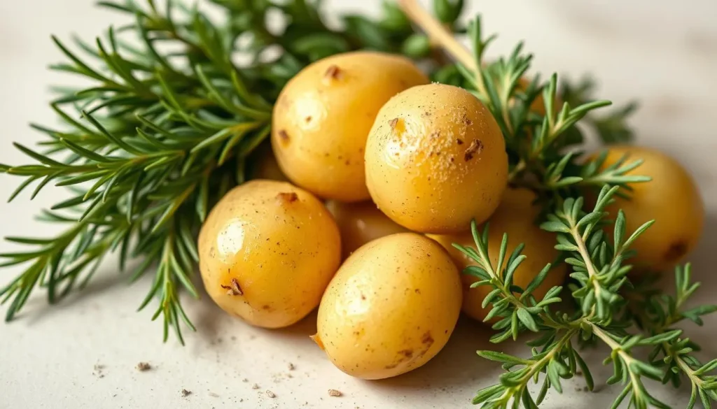 Delicious baby Dutch yellow potatoes sautéed with olive oil, garlic, and parsley.