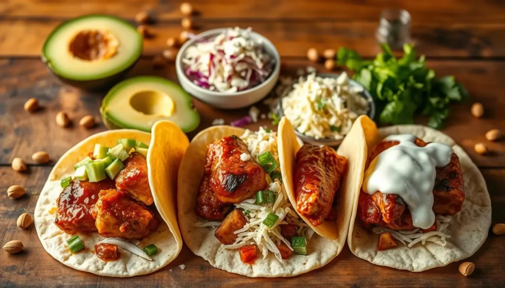 Delicious and easy chipotle honey chicken tacos served in warm tortillas with crunchy slaw.