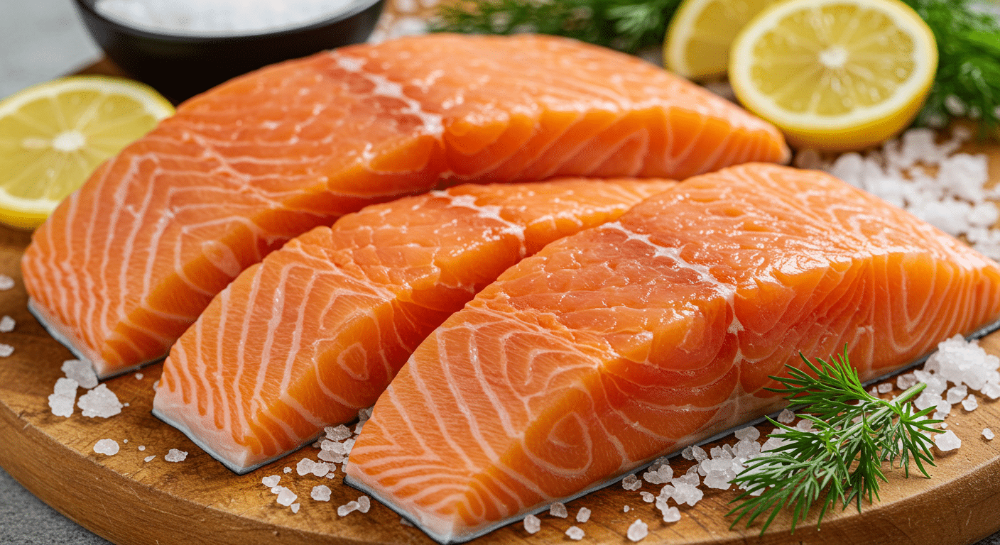 Crispy pan-seared salmon belly recipe served with garlic soy glaze and rice