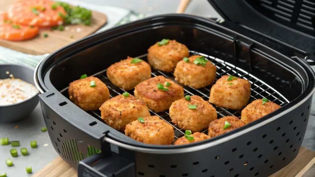 Air-fried Bang Bang Salmon Bites crispy texture