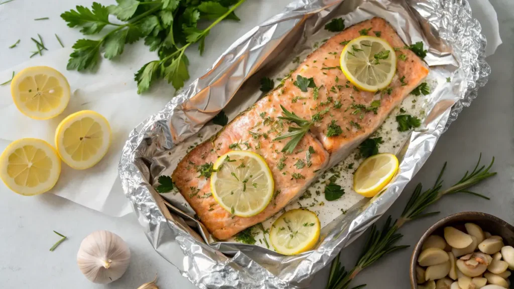 baked king salmon with herbs recipe