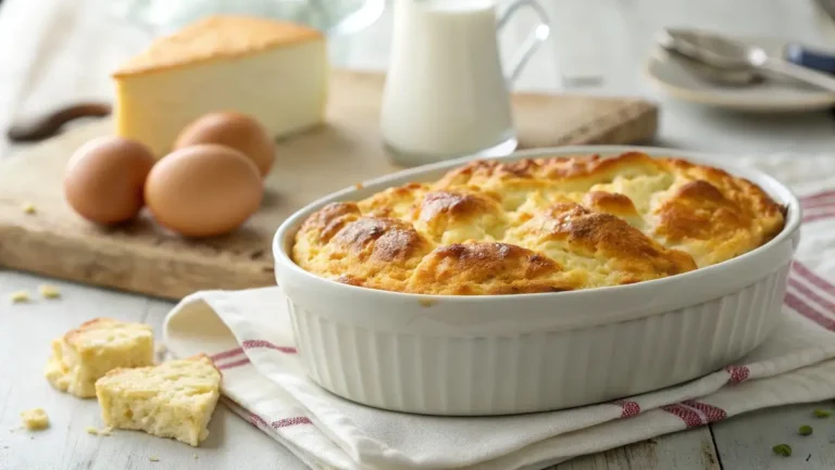 Biscuit egg cheese casserole baked to golden perfection
