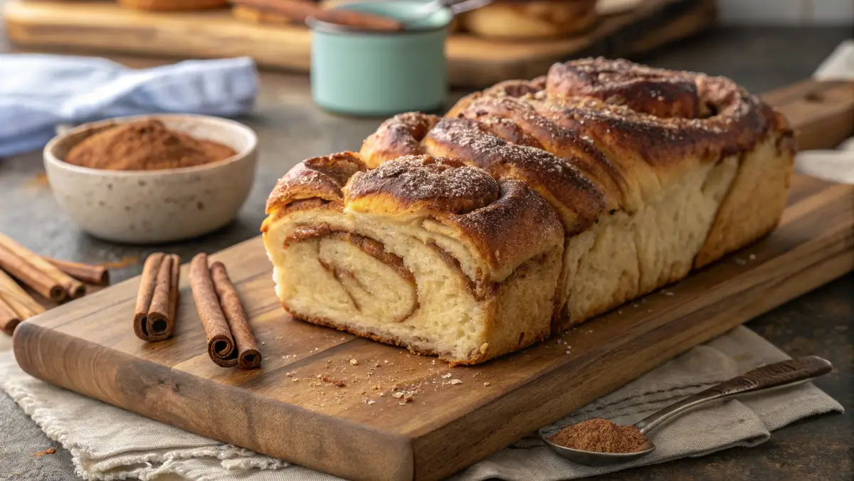 cinnamon pull apart bread with gooey layers