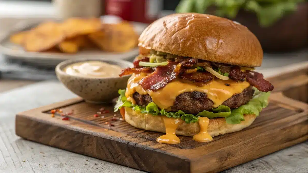 Crack burger recipe with cheese and bacon