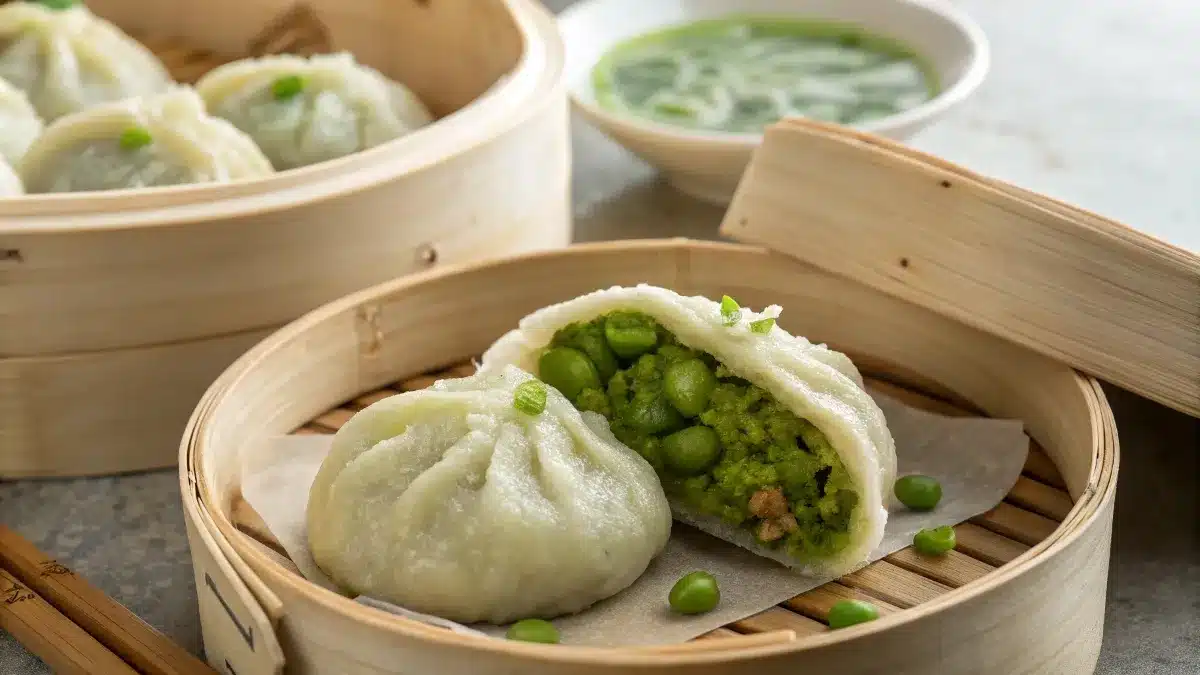 edamame dumpling recipe healthy steamed dumplings close up