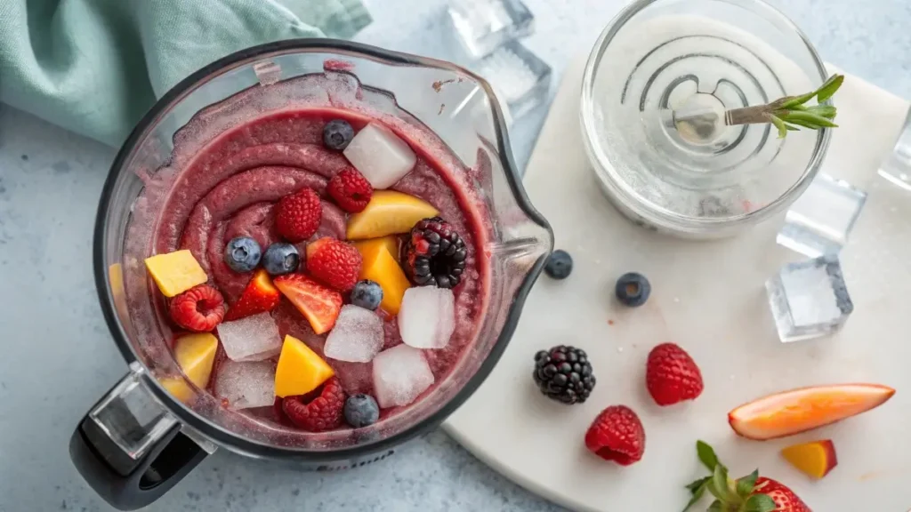 frozen drinks blender frozen fruit ice cubes