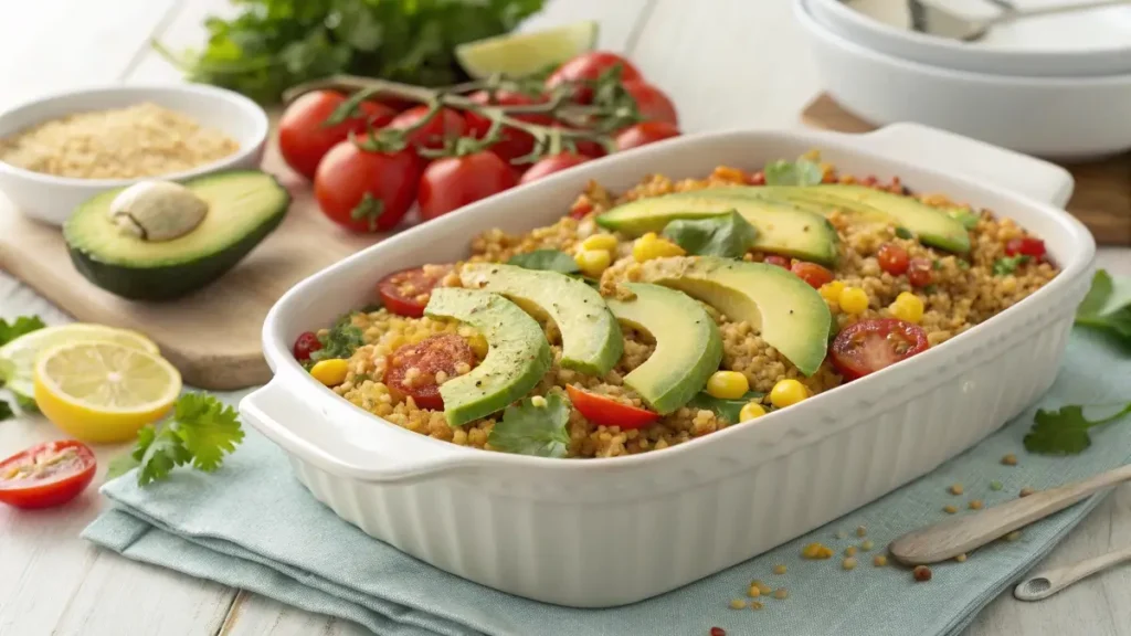 healthy veggie quinoa casserole for fourth of July casserole recipes