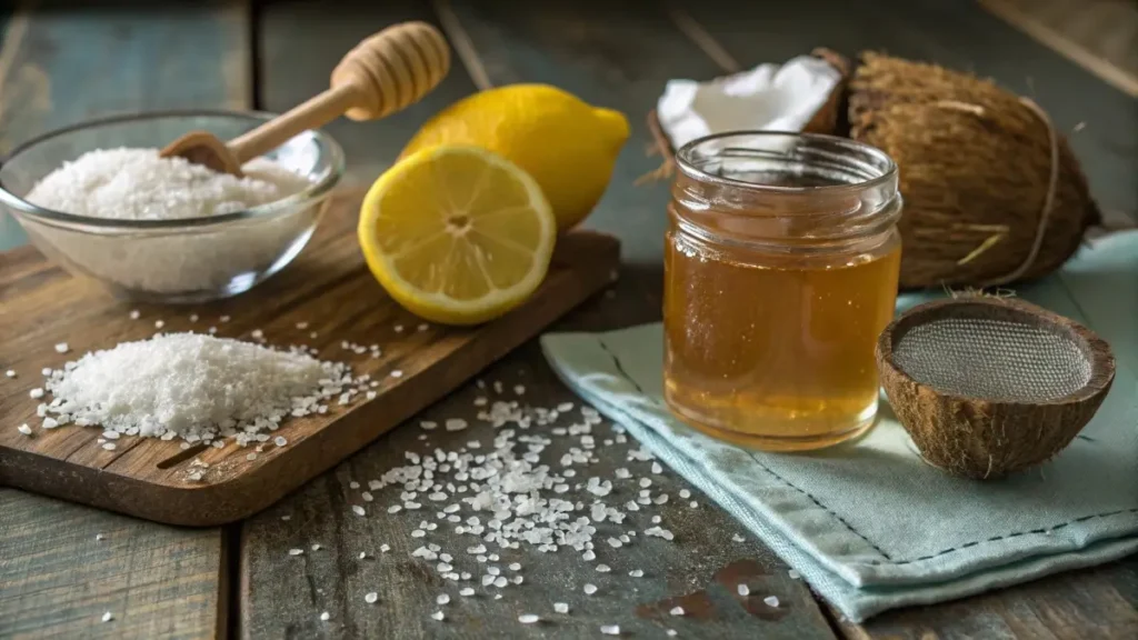 homemade energy drink recipe ingredients on table
