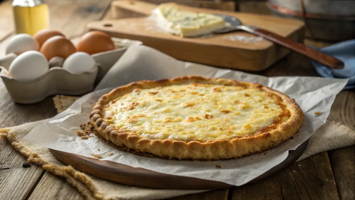 keto cottage cheese egg pizza crust close-up