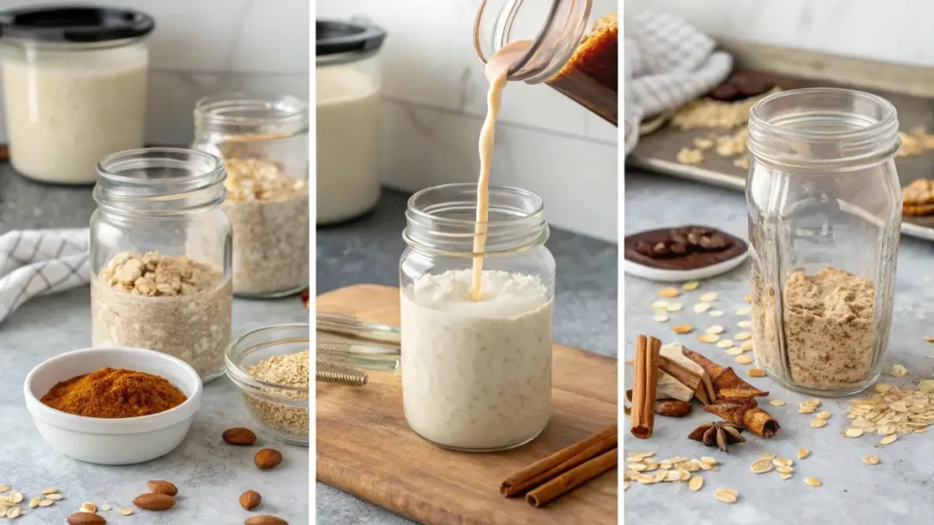 how to make horchata overnight oats step by step