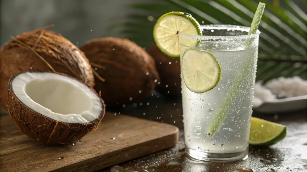 pre workout drink homemade coconut water lime
