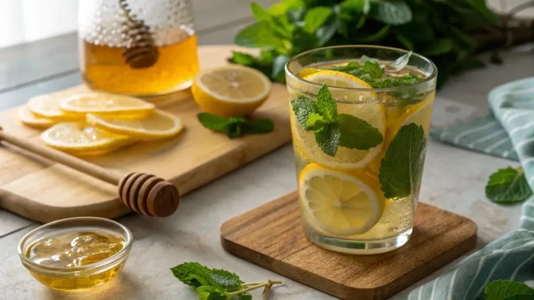pre workout drink homemade with lemon and honey