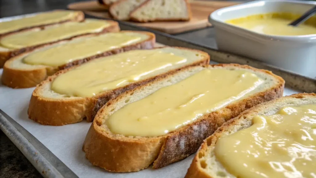 Sourdough bread dipped in French toast custard batter