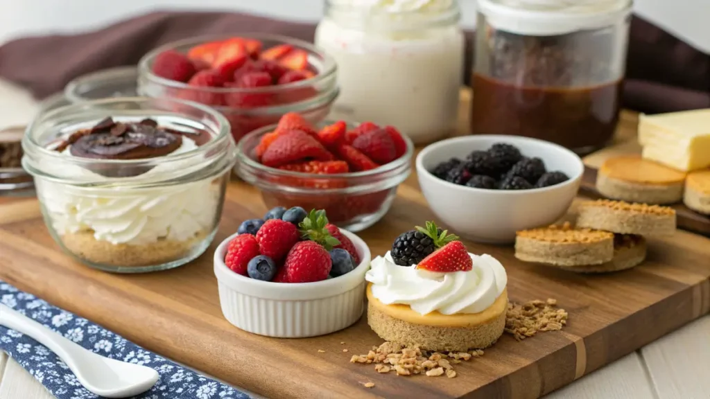 DIY no bake 4th of July dessert bar with toppings