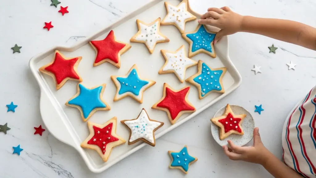 gluten free star cookies for July 4th