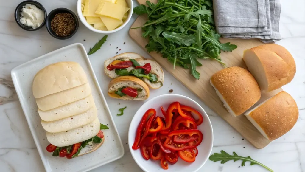 Italian chicken sandwich toppings