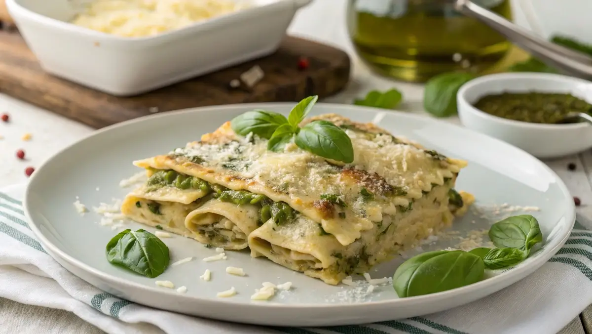 slow cooker pesto chicken alfredo ravioli lasagna recipe