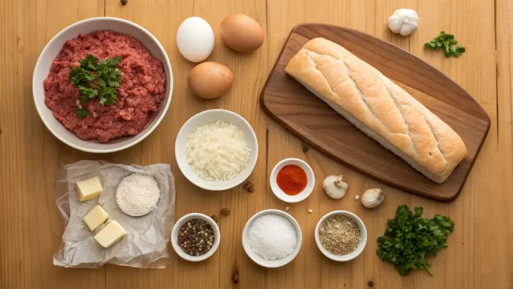 Ingredients for turkey meatball sub recipe