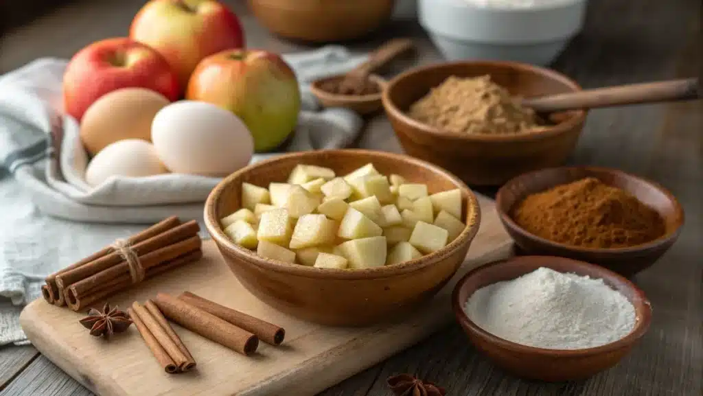 ingredients for amish apple cake recipe