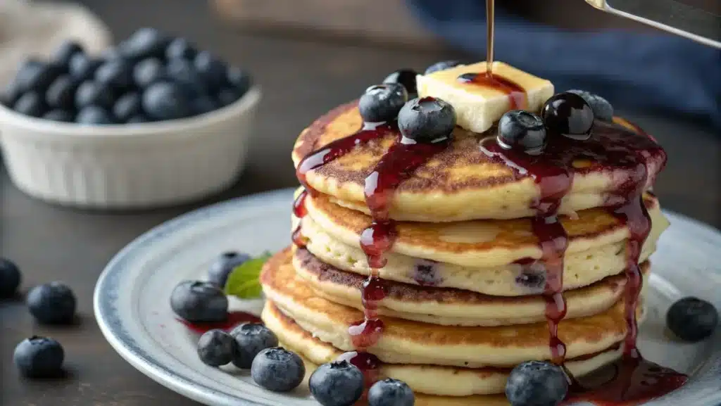 blueberry syrup recipe on pancakes