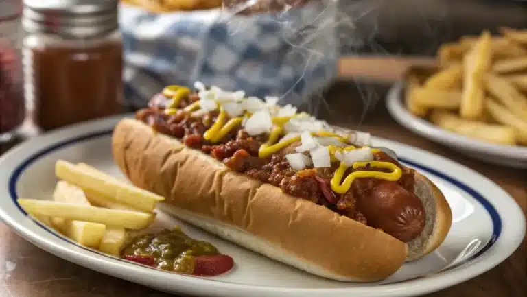 Coney sauce recipe with hot dog topping