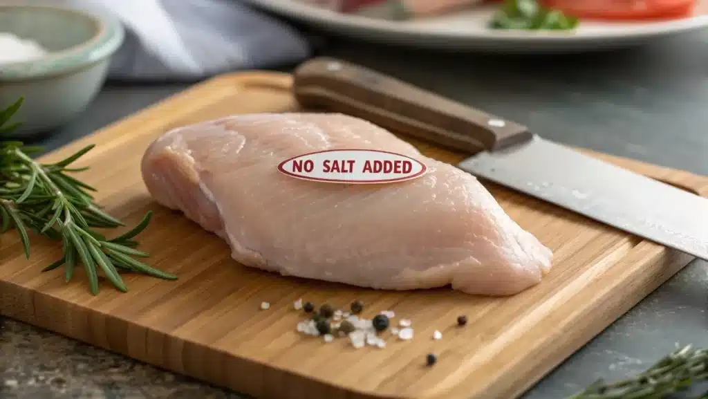 No salt added raw chicken breast for low sodium cooking