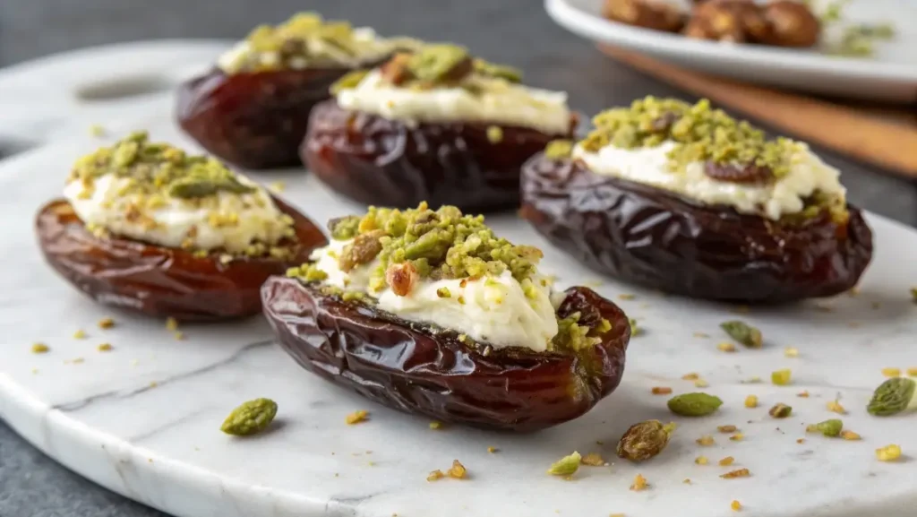 stuffed dates with cream cheese from a date palm recipe