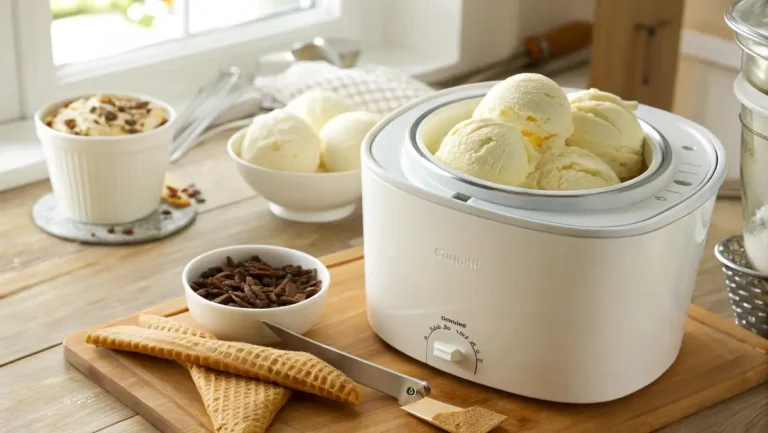 Vanilla bean in Cuisinart ice cream maker
