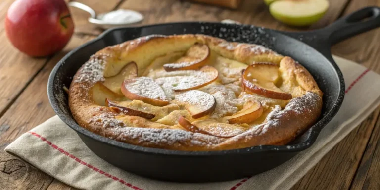 Apple Dutch Baby Recipe with Caramelized Apples