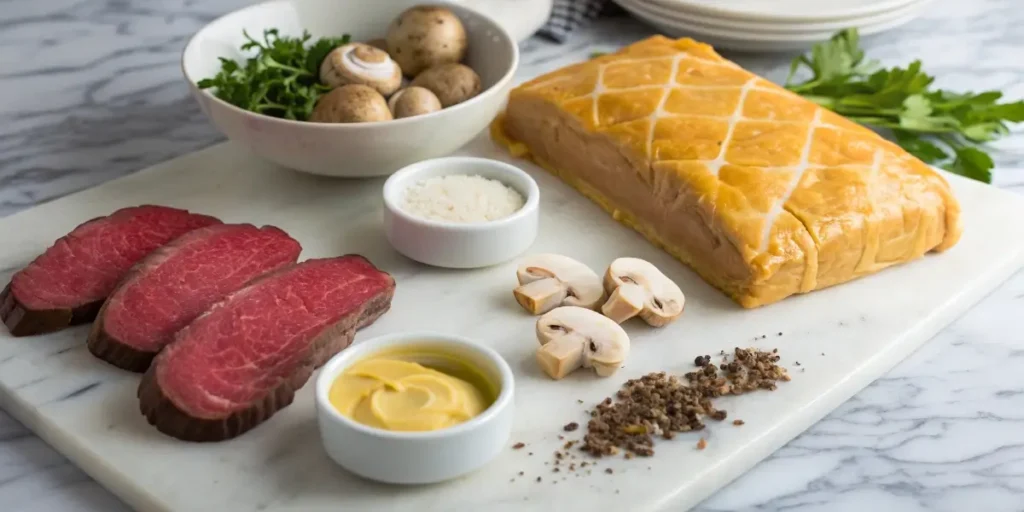 Ingredients for Gordon Ramsay Beef Wellington recipe