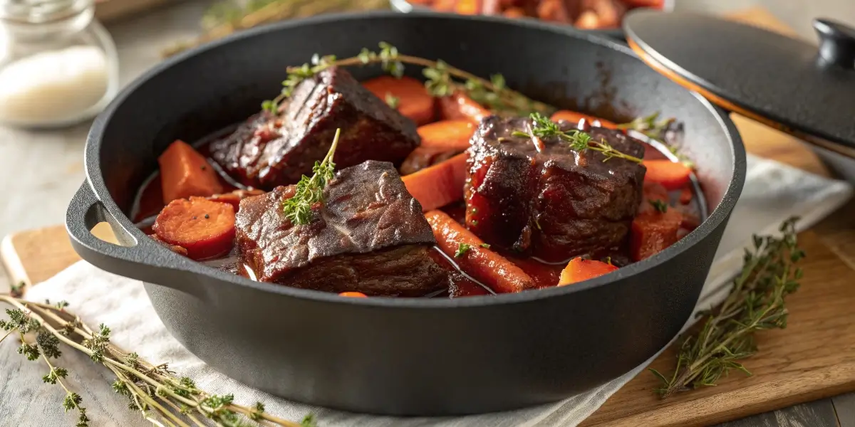 braised boneless short ribs recipe in red wine sauce