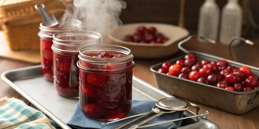 canning cherry pie filling at home