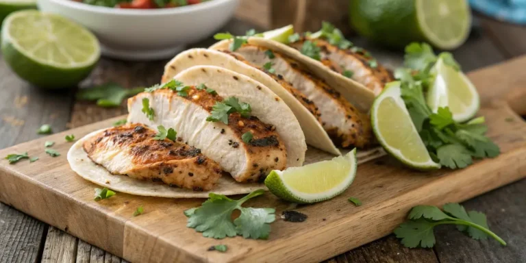 chicken in taco seasoning grilled close-up