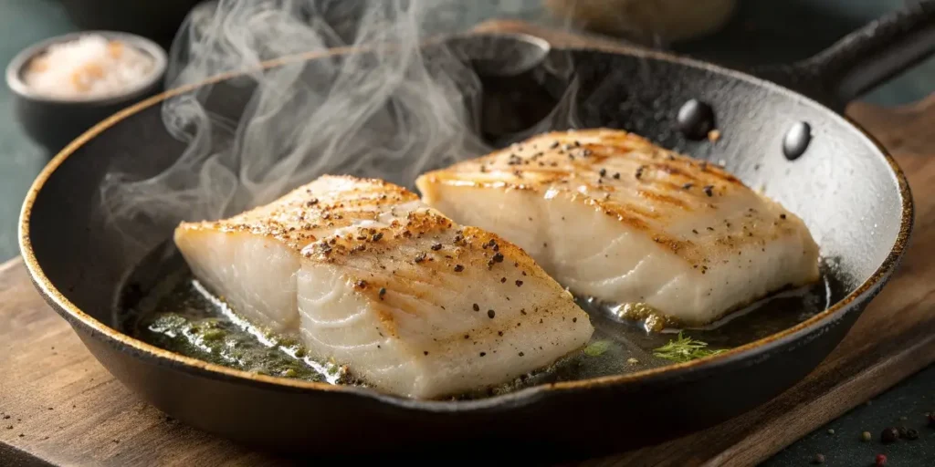 Cooking Halibut for Tacos in Cast Iron Skillet
