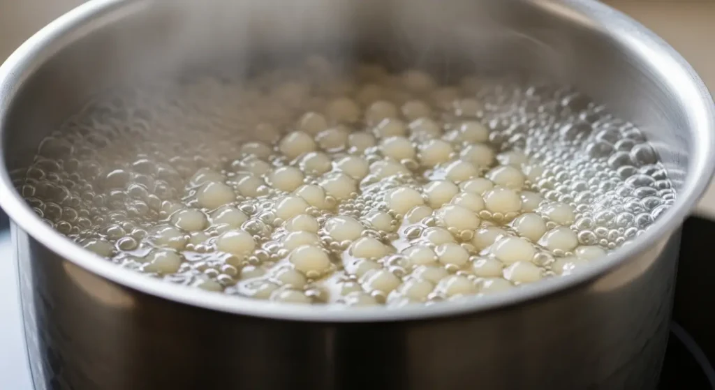 cooking sago pearls for mango sago recipe