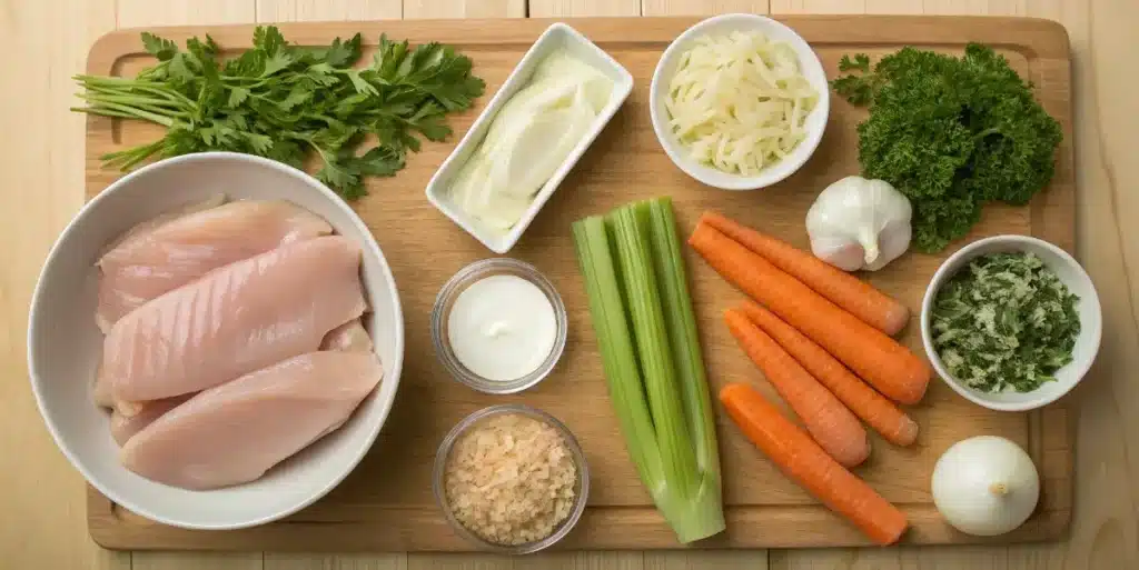 crockpot creamy chicken noodle soup ingredients