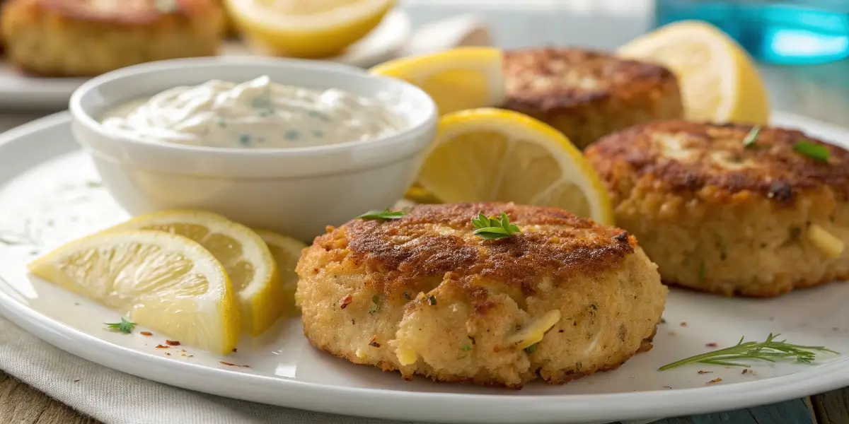 Dungeness crab cake recipe with golden crispy crust
