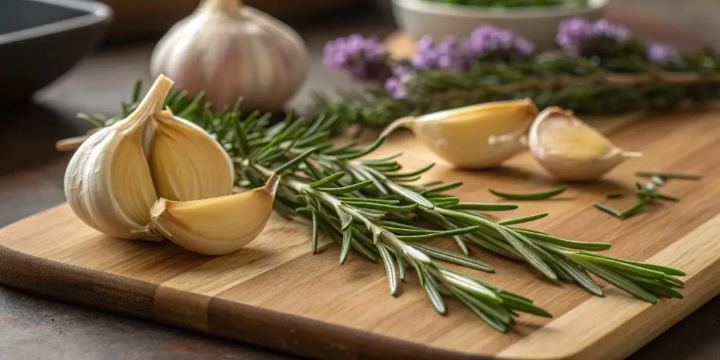 garlic and rosemary for roasted chicken