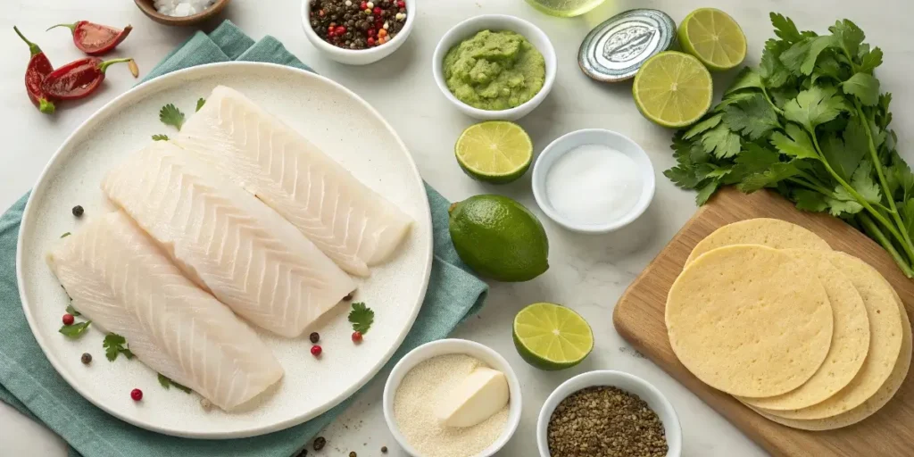Fresh Ingredients for Halibut Taco Recipe