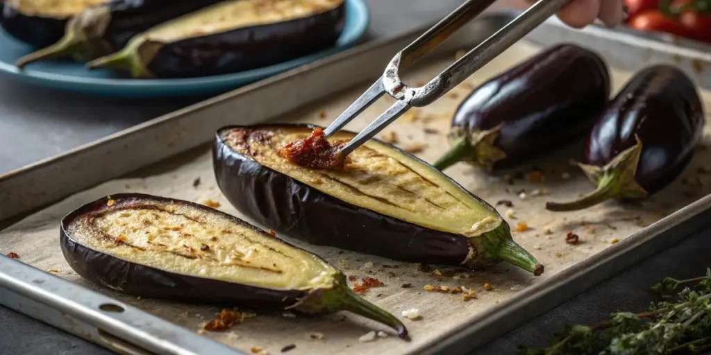 roasted eggplants for baba ganoush recipe