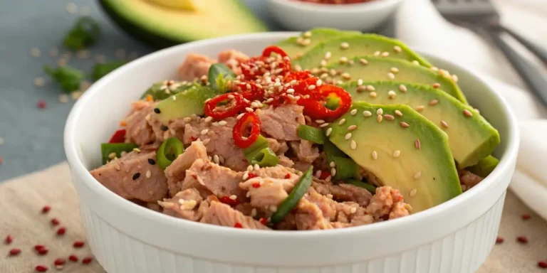 spicy canned tuna recipe served in a bowl