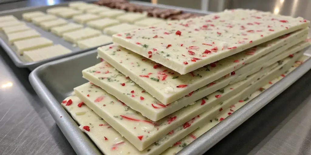 peppermint white chocolate bark holiday treat