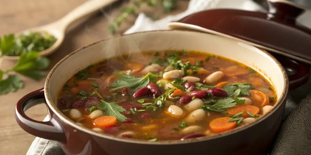 rich vegetable broth for Pasta Fagioli Recipe Authentic