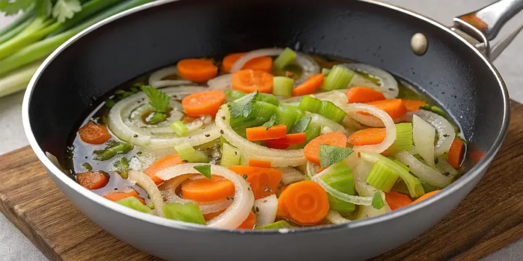 cooking soffritto for pasta fagioli recipe